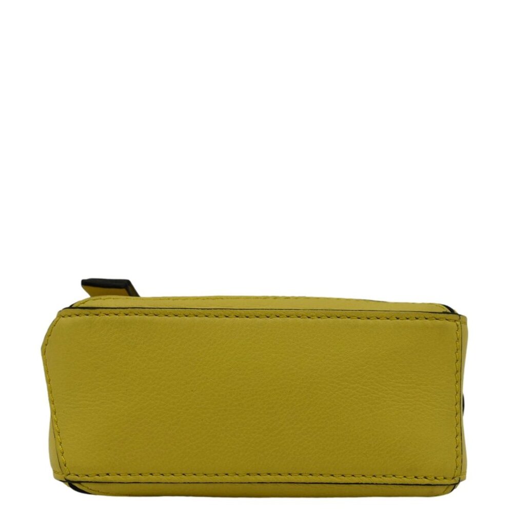 LOEWE Nano Puzzle Leather Shoulder Bag Yellow - Picture 9 of 13